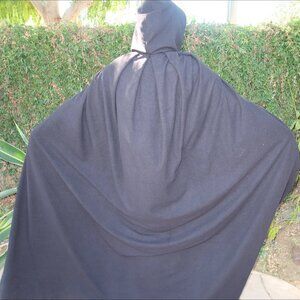 new women men unisex adult Halloween costume cape medieval hooded black